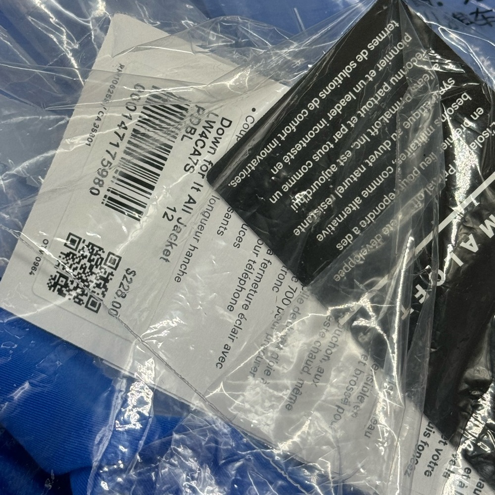 Lululemon Womens Blue Down For It All Jacket Running 700 Fill 4 6 8 10 12 14 NEW - Picture 11 of 12